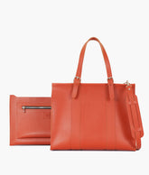 Rust laptop bag with sleeve